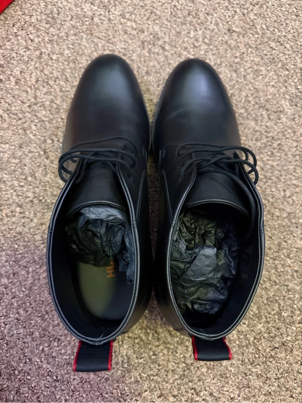 Hugo Boss Black Leather Chukka Boots